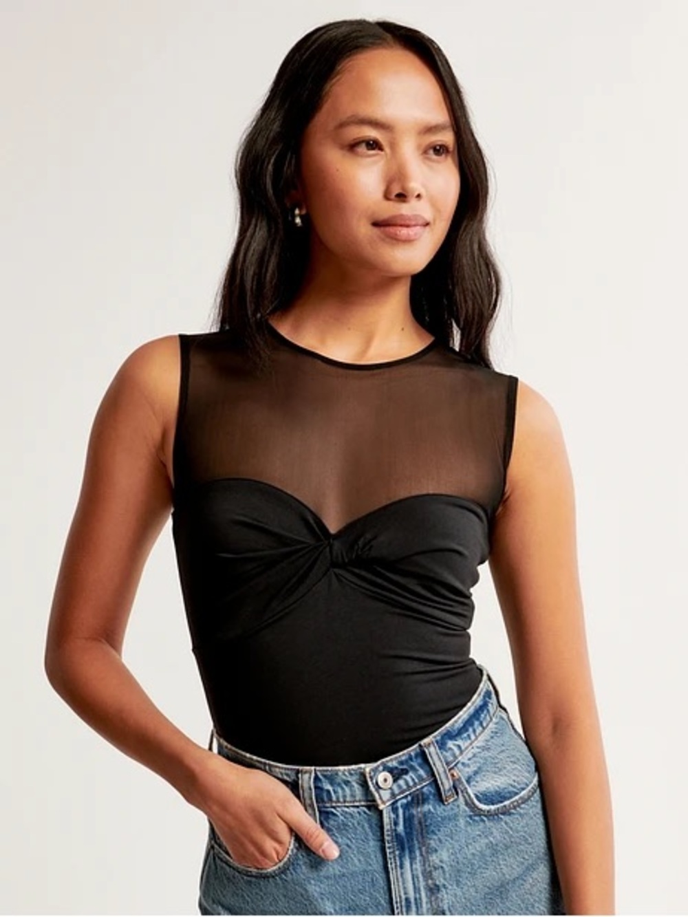 Abercrombie and Fitch Mesh Twist Top